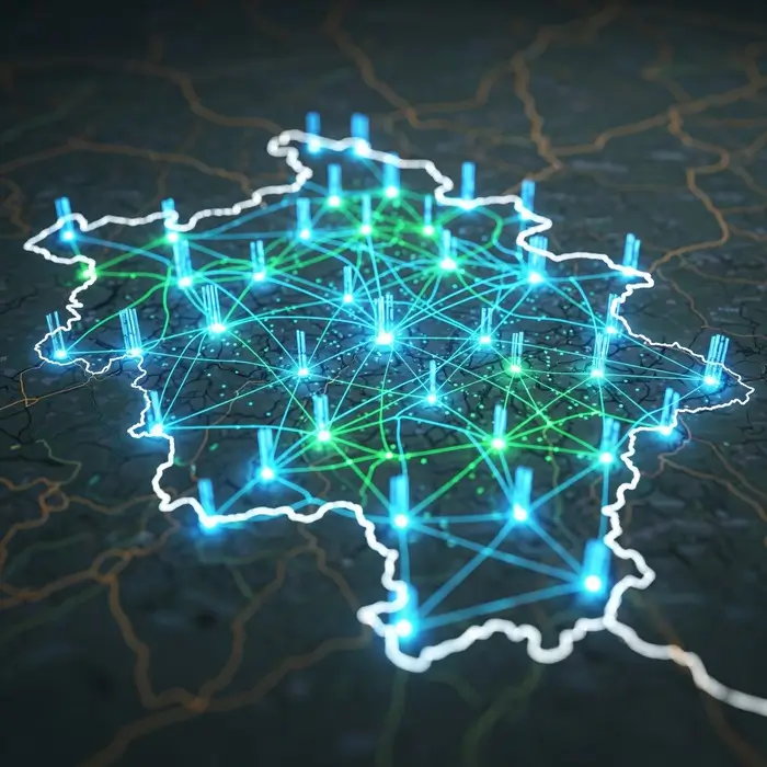 Carte de la digitalisation pour un site web en Deux-Sèvres.