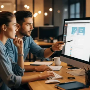 Contact 1 Prise de contact agence web Neovensia duo experts